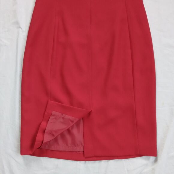 2 Piece Liz Claiborne Collection Red Sleeveless Shift Dress Jacket Holiday 12 - Picture 13 of 13